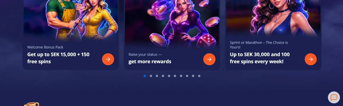 Kampanjsidan hos Vulkan Vegas med välkomstpaketet på 15 000 kr och 150 free spins