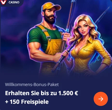 Das Willkommens-Bonus-Paket von Vulkan Vegas mit bis zu 1.500 € und 150 Freispielen